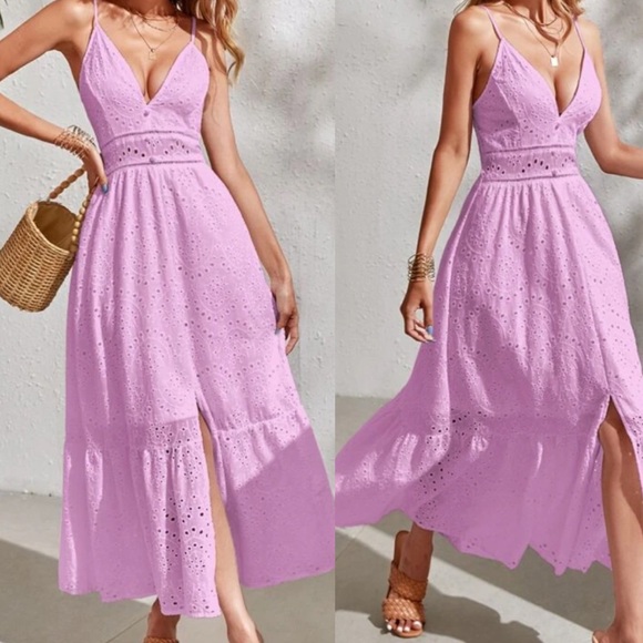 Boho lace insert cami maxi dress - Picture 7 of 12